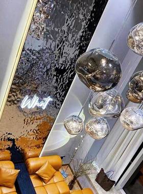 后简现代约l大o27002f熔t复式楼吊灯别墅挑高客厅楼梯灯具岩餐厅