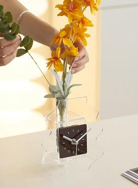 WO创Z钟OOM屋准奶油风简约花摆件入户玄关座瓶客厅TYOS599轻奢意