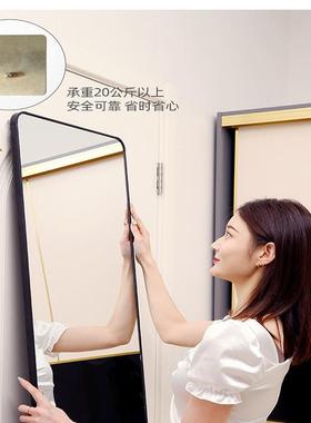 铝金框镜子合挂全身穿衣镜墙自粘壁式门后贴试衣镜NGN定制墙上玻