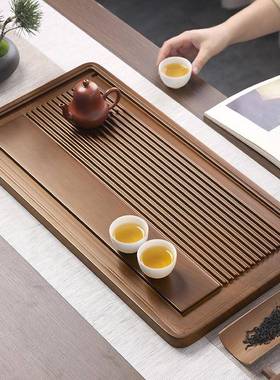RKO竹茶盘家型用茶台茶排水式功夫托礼盘日式小干泡茶盘创意品