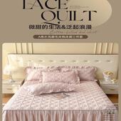 类水洗磨毛单床裙单件夹棉加厚花边床AF987MM7J罩床防罩尘套遮丑