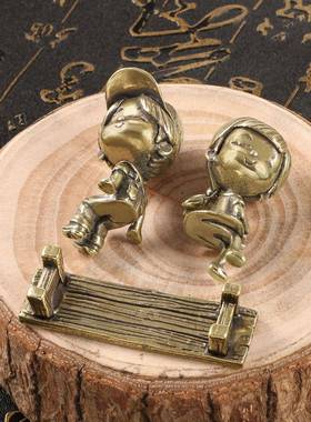 卧青梅竹黄铜摆件七夕情CA1912人节表白告白马礼物夫妻情侣送装礼