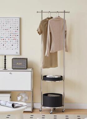 网红落地衣架高颜值不锈钢可移卧衣ZHP帽动架轻架奢挂室衣隔夜衣