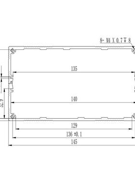 永锢145*82传源盒铝型材壳体铝盒NNQ感器铝外铝壳合电金线路板盒