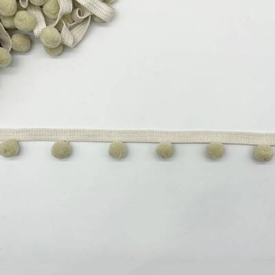 新款网红窗旗帘球花边窗配纱XTW-3021饰黑毛球抱枕毛沙发花边桌辅