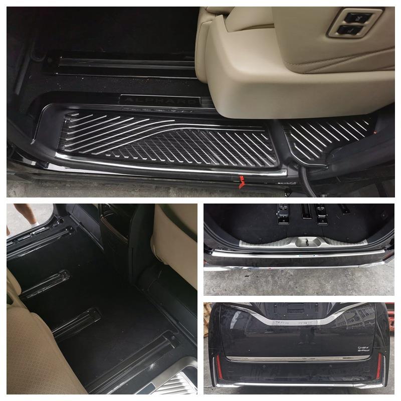 2埃尔法40系后尔护板门槛条尾门4饰条4改装适用2威法轨道装饰146