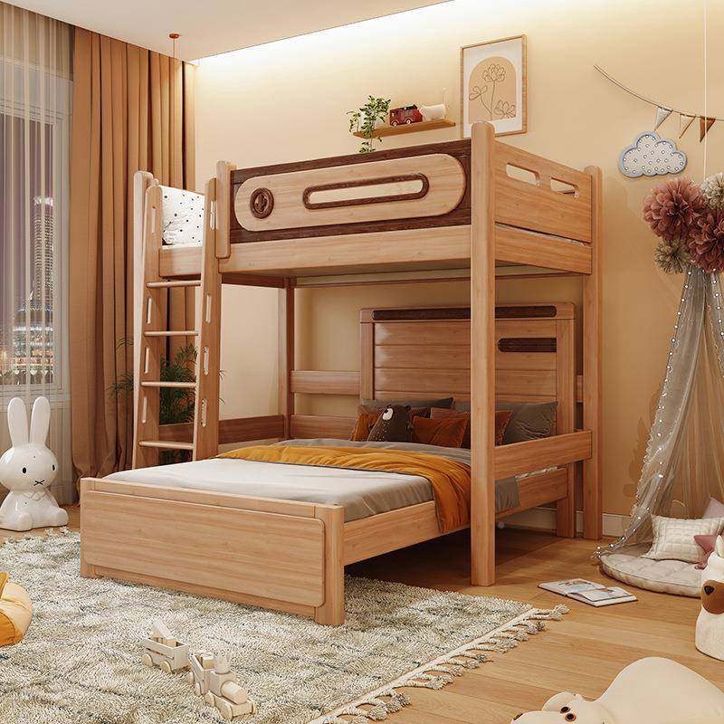 木交错式上下床儿童床男木女LPC孩全错位型实上下铺双层床胡桃高