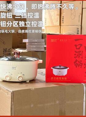 体现代鸳鸯21522锅火锅用一鸳家鸯双电火锅电热锅可分味区控温礼
