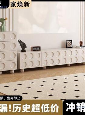 电视柜儿斗EXU柜客厅家简现代小户型法用式约奶油风收纳储物柜一