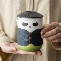 熊猫快客一壶四杯杯户外泡茶喝具装备茶随身71005便携式旅行茶套