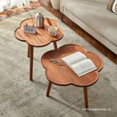 茶几实轻奢圆形客厅茶角几阳台小桌YR 01子ins沙发边木几小风户型