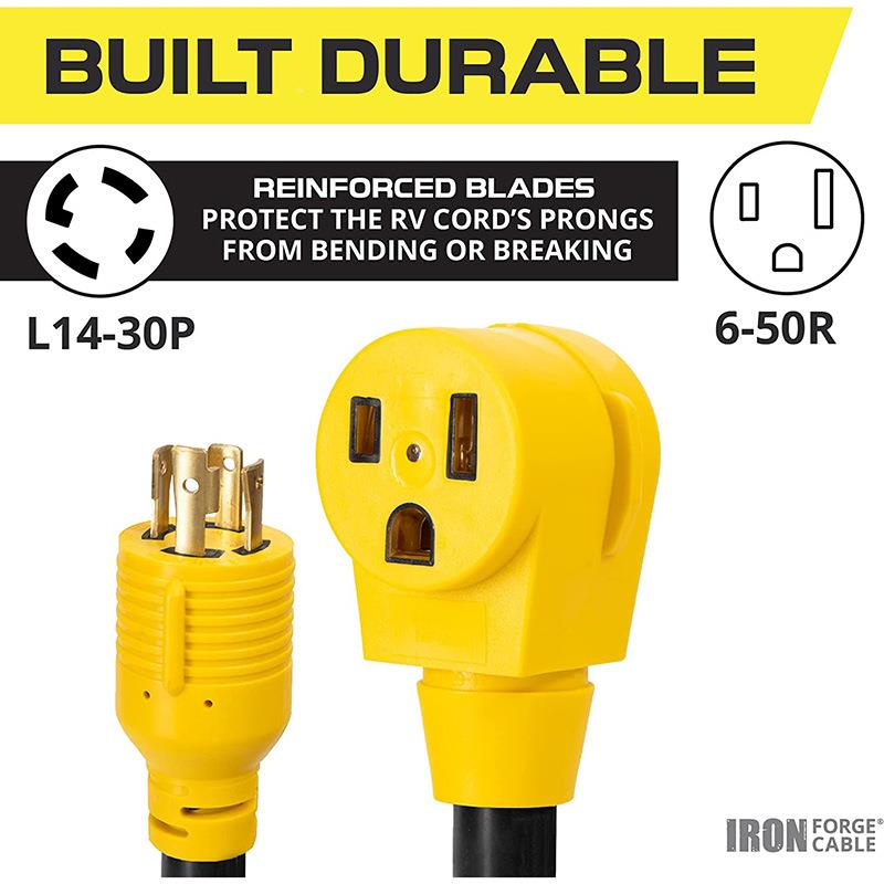 美国大功率插游艇头房车长线L14-30P公头插至6-5JKQ延0R