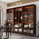 新中式 实木博古背架茶室景置架物多宝985阁书酒茶叶架商用带灯示