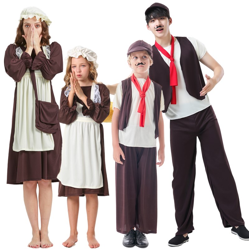 卖火柴的小女孩服装话剧表演服cos舞台服欧洲中世纪平民服安徒生