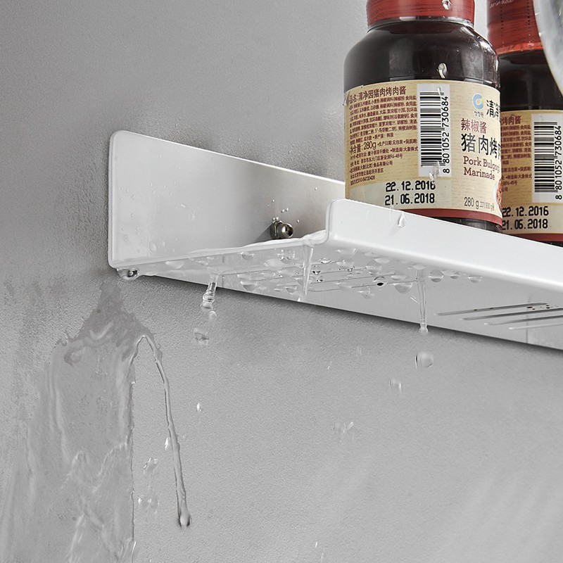 白色厨房置物架调料调味收纳架子壁挂式小尺寸空间窄9.3cm免打孔