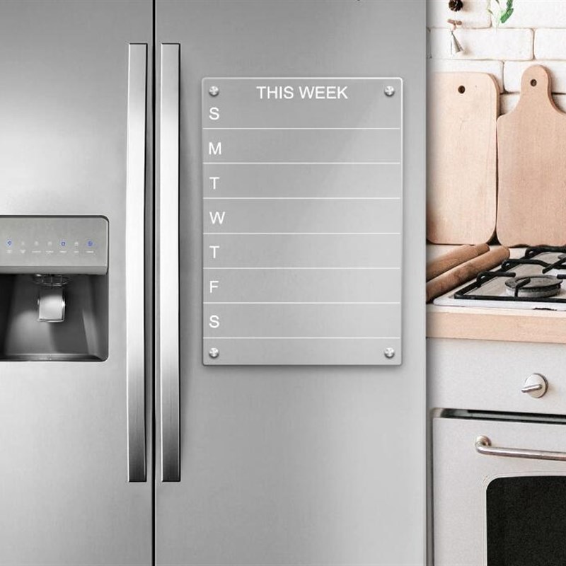 韩国透明压克力磁铁冰箱贴留言板周计划表 备忘清单入户铁门磁吸