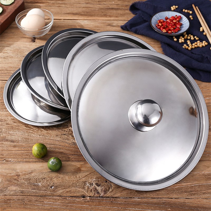 不锈钢奶锅盖汤锅钢盖金属锅盖小锅盖全钢锅配件18.20.22.24.26cm
