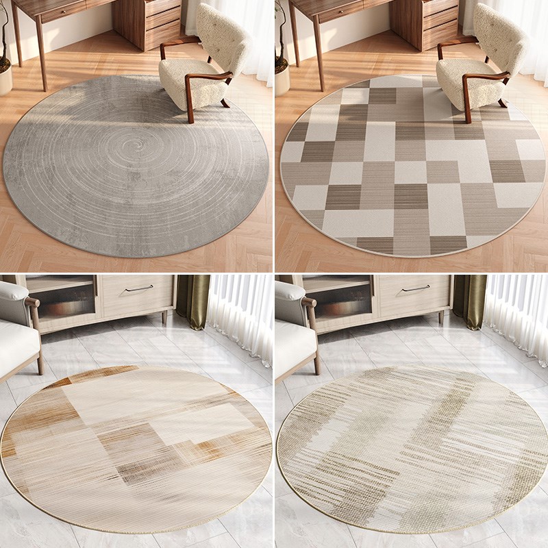 圆形地毯卧室电脑椅子脚垫客厅沙发转椅垫子家用阳台书房摇椅地垫