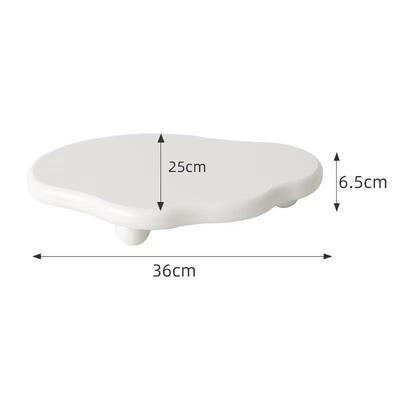 轻奢几托何收纳木盘制桌面香薰饰品收纳件盘RID云朵形状摆盘子