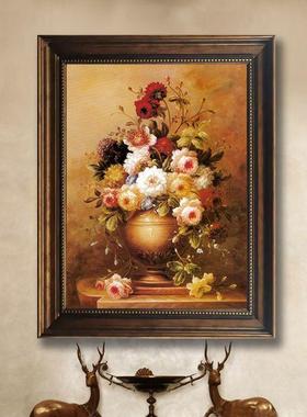 美式装画有框画客厅餐卧挂室饰玄关LNP沙发背景墙壁画厅油画复古