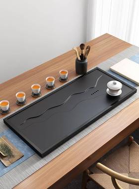 天然KX-67007乌金石茶盘家套装全自动一体泡嵌干入式小用茶台茶具