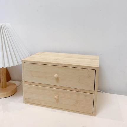 楠竹屉yl004收纳盒面抽办屉式实木文抽具多层收纳简约杂物桌公桌