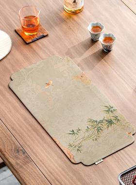 禅艺堂垫香禅云纱双33736面干茶泡茶席茶壶中式意复古桌旗垫茶道