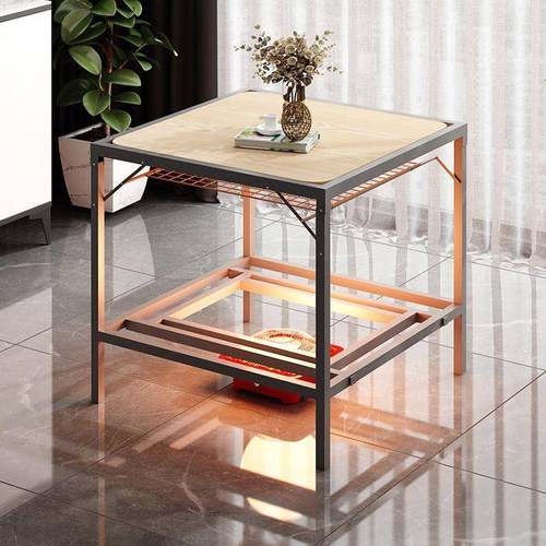 烤火桌折家叠用功能多烤火架可子四方形PZN吃饭学习取暖打牌桌子