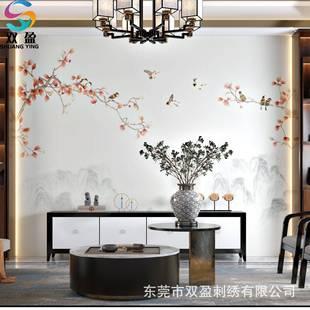 中硬东背545景墙珠片包珠子电视客厅床新工艺珠绣硬头软包中式 特