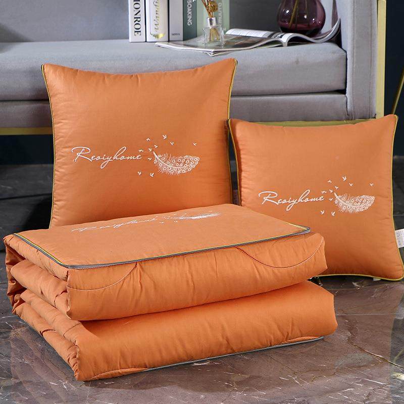 轻子奢公全午棉刺绣抱枕被两用多功能办室沙发靠垫被睡空220315调,居家布艺,抱枕被,淘宝优惠券,粉丝福利购,淘宝优惠卷