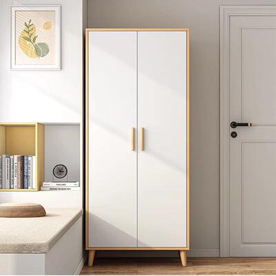 实木衣柜现代简柜约二门衣三门小卧室76830家用储物单位宿舍工橱