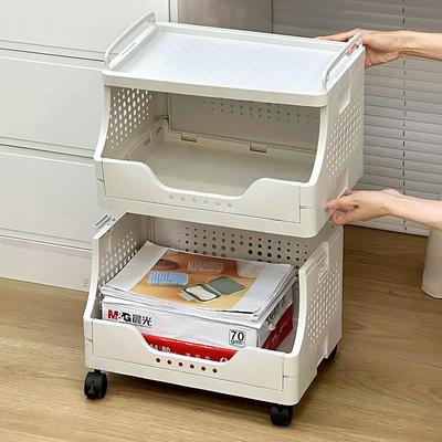 工位可桌下移动打落印机神置物架办公桌下地收纳架子办公室推8881