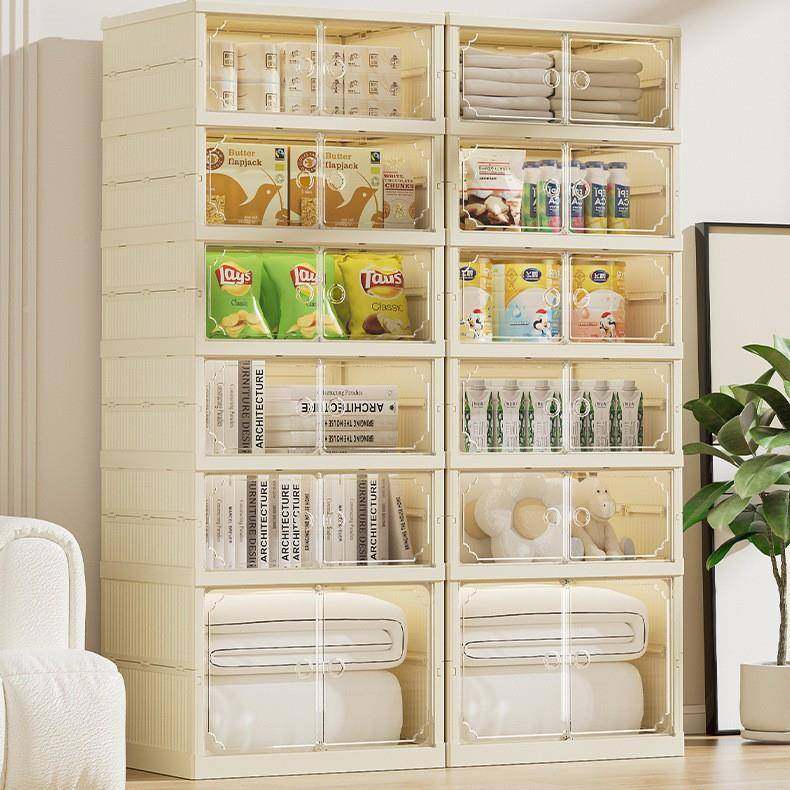 折免装安叠鞋柜一成拉型大容量鞋架加厚多层大号家用塑料透明收纳