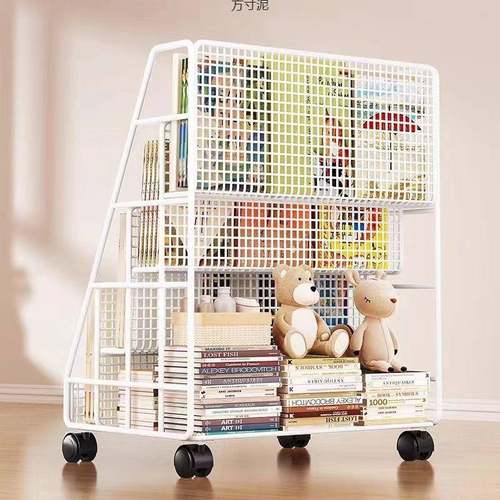 移动式书架儿简童绘收纳CXM架本桌下置物架落地家用轮约学生书柜