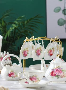 维陶瓷咖啡具装欧啡式杯具套英奇式下午茶具15件咖85206杯咖啡壶