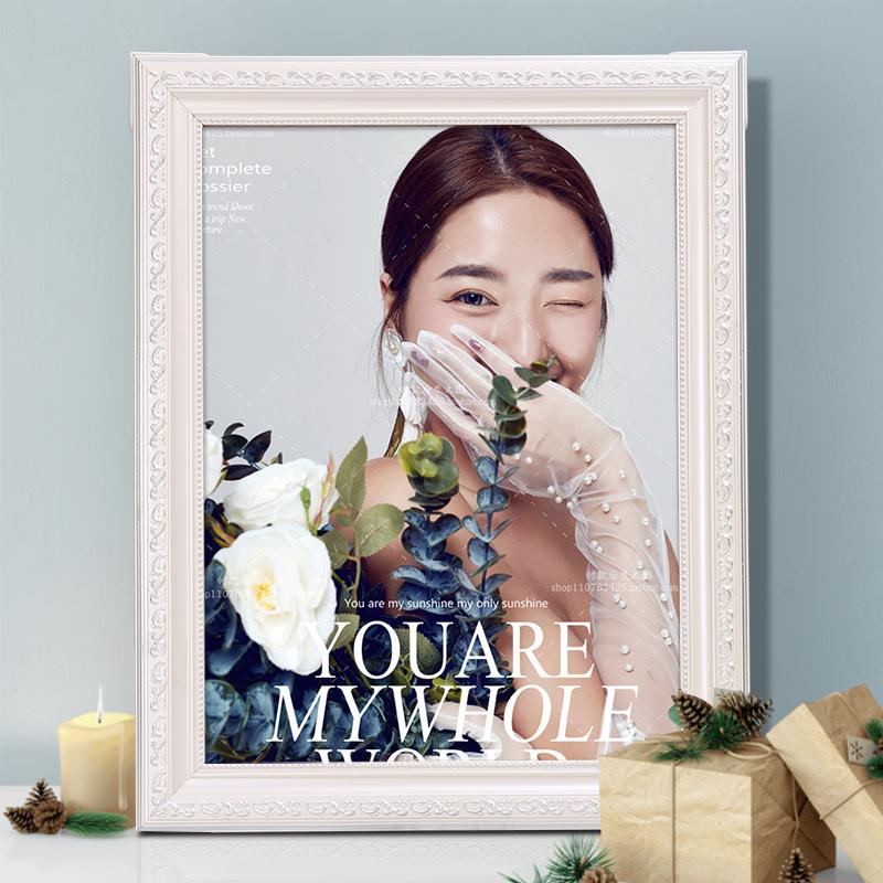 实寸木画0框外框装裱挂9928PduC墙创意尺寸照片16大22436欧式复古