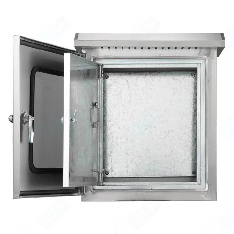 3户外不锈钢04配箱双层门防雨-装监明控仪表布线电弱电防水控制箱