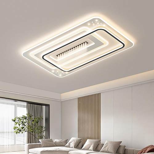 新款高级356空长星方形客厅灯极简大超亮护全屋套餐三室两眼厅灯