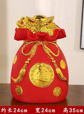 家居储蓄罐客开厅福脂袋存钱罐乔迁业意招创财礼物树工艺摆件装饰