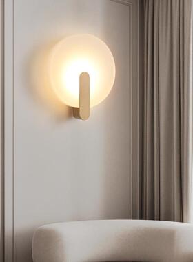 灯园大观卧室壁灯简约书房走夜廊过道装60351饰小灯床头圆形壁灯5