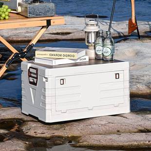 星优户外露营收纳储备箱后箱折叠野餐物整理箱车载木盖x-9542置箱