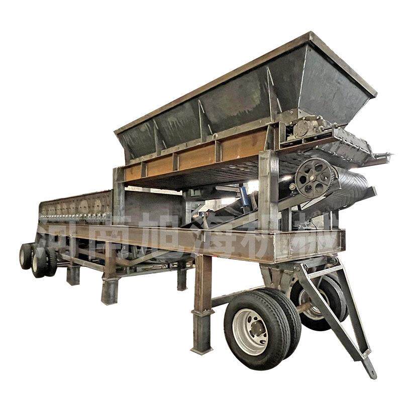大型移动式泥石分离机土石筛分机建筑垃圾筛土滚轴筛选机筛石头机