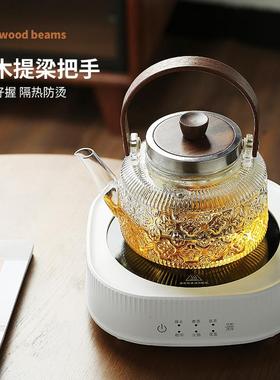 电陶自炉煮茶器用泡茶玻40496璃煮茶壶水壶茶具白茶家全动蒸汽烧