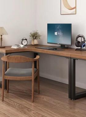 木书桌转角电脑桌学实生学习桌拐角靠卧桌子墙工作82282台室角落