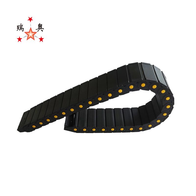 承重程工塑料拖TEZ2F51封闭式尼龙链CWR链条耐磨机床拖链附件坦克