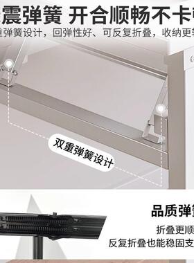 可折桌子奶油风书桌梳台一体电WJP脑用桌卧妆室叠家学习桌女生工