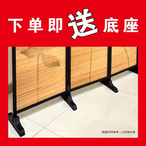 风隔断新中屏屏风式田公风移动折园屏草编中式办室家用客厅卧室可