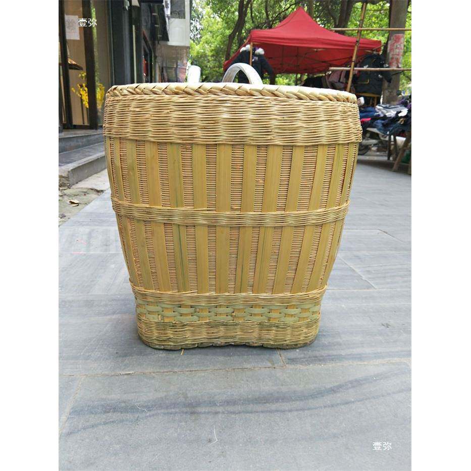 贵州纯手工竹编背篓背篼51024背筐菜筐娄收纳筐圆形背背箩