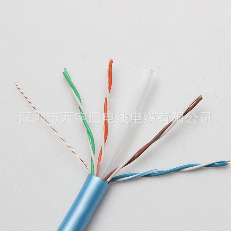 超六类非屏8蔽股43对双绞网络监控工程线缆EHL足00米CAT6E通线信