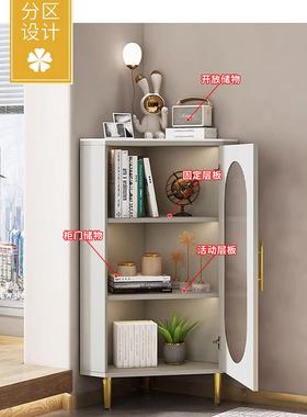 角柜墙角转柜客厅储物餐边43471柜靠落角柜卧墙室床头三角形斗柜